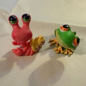 Littlest Pet Shop "Pet Pairs" #62 Crab, #50 Frog Authentic 2004 Collectibles